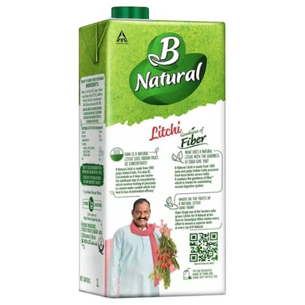 B Natural Litchi Juice 1 L