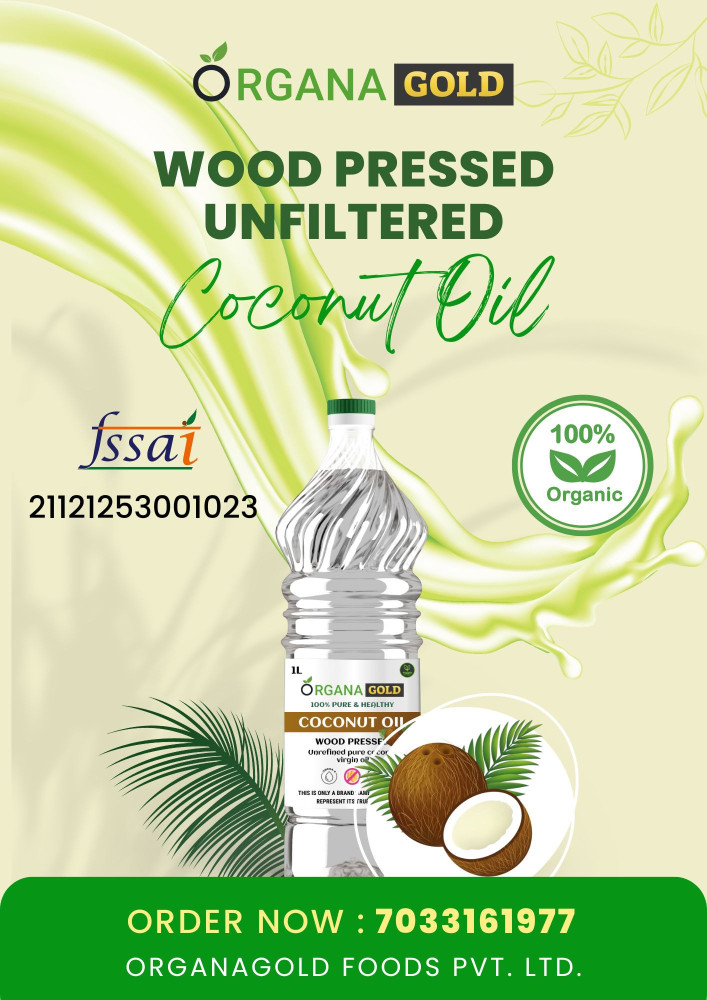 Organagold Pure Wood Pressed Unfiltered Coconut Oil