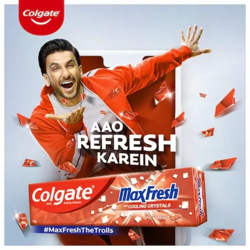 Colgate Max Fresh Spicy Fresh Red Gel Toothpaste 150 g (Pack of 2)