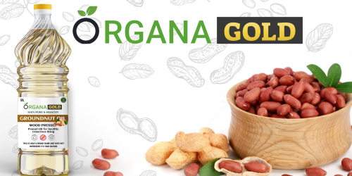 Organagold Pure Wood Pressed Unfiltered Groundnut Oil